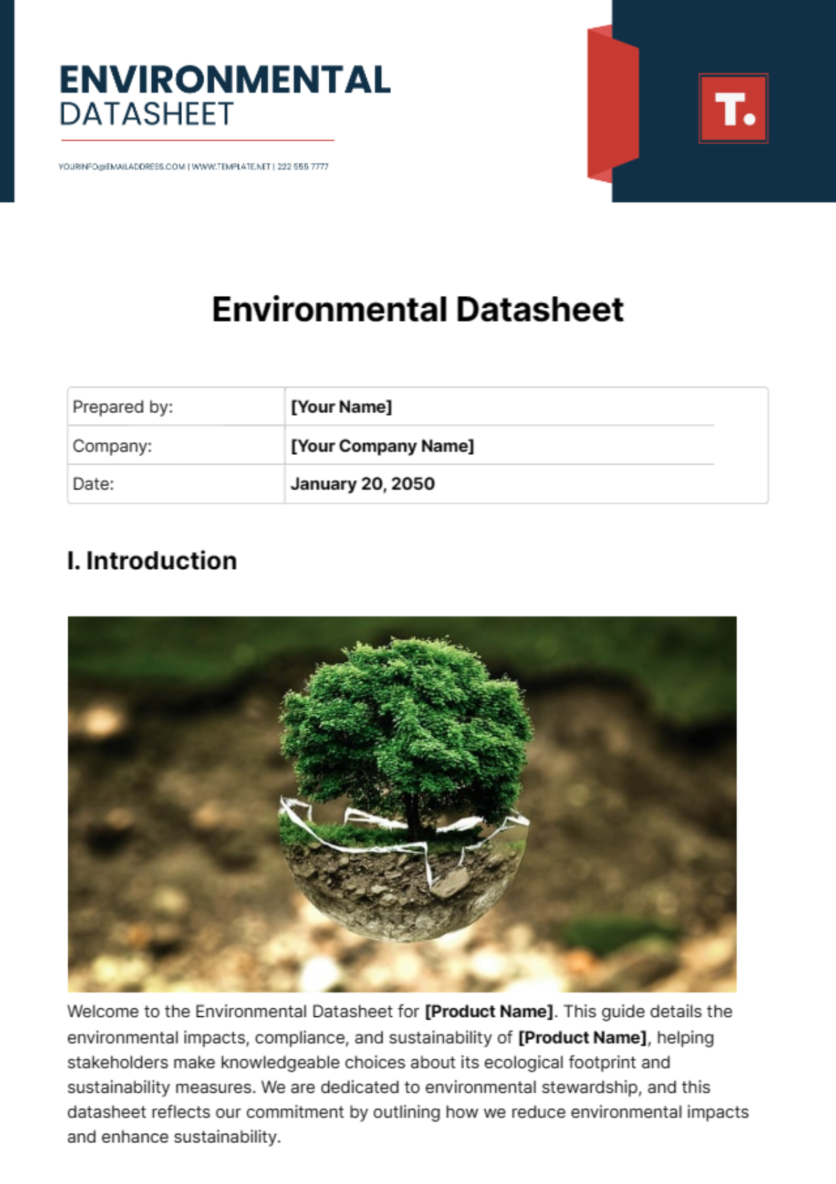 Environmental Datasheet Template - Edit Online & Download