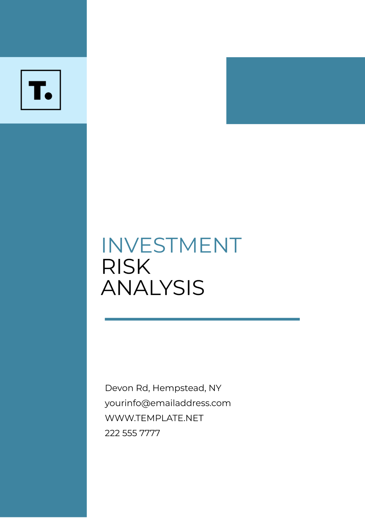 Investment Risk Analysis Template