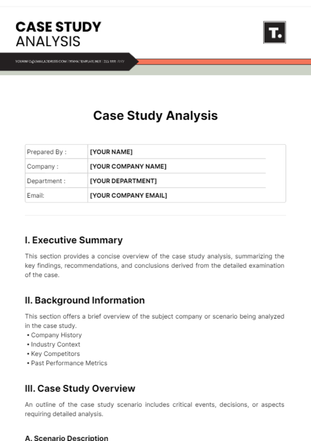 Case Study Analysis Templates - Edit Online & Download Example ...