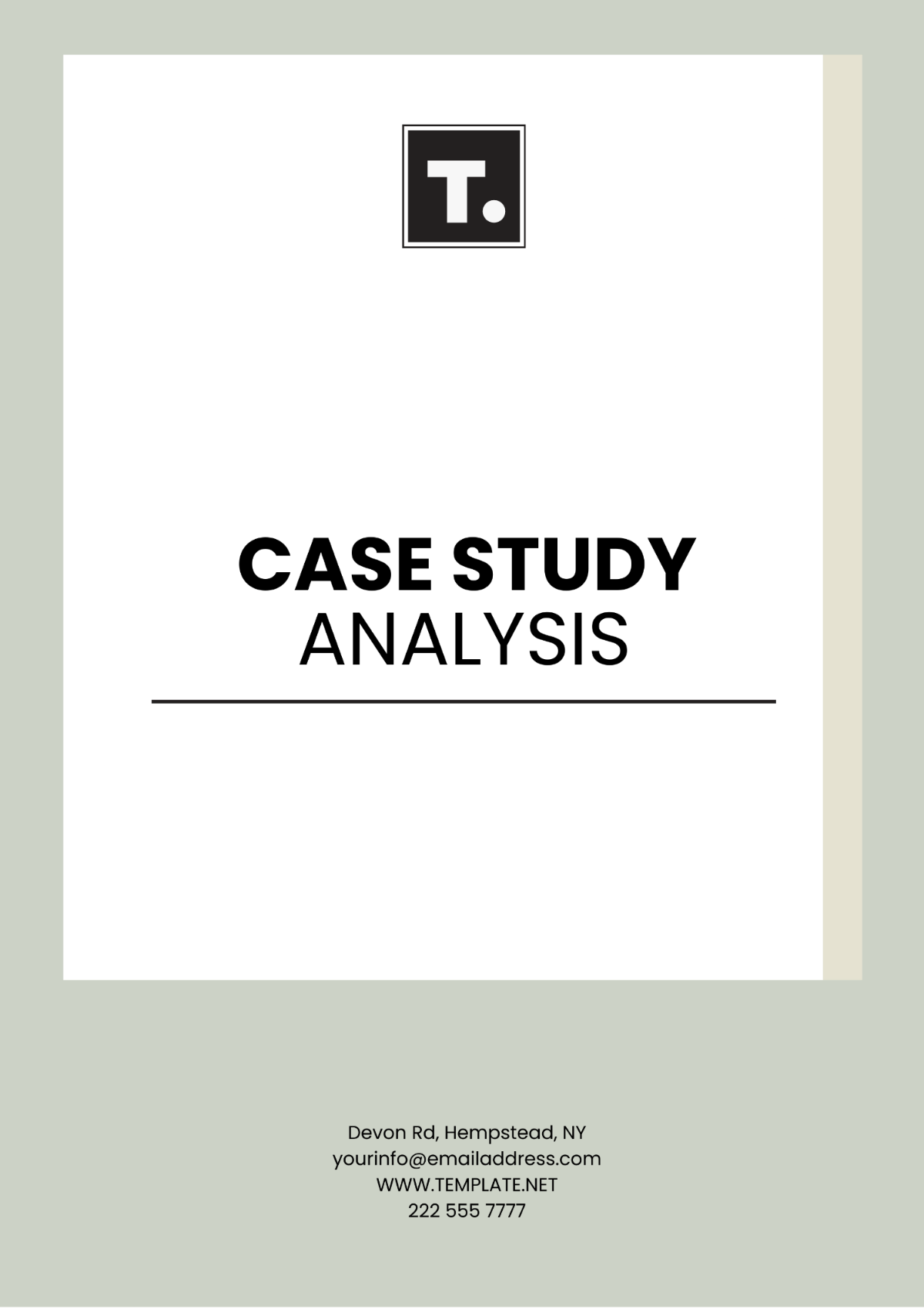 Free Case Study Analysis Template