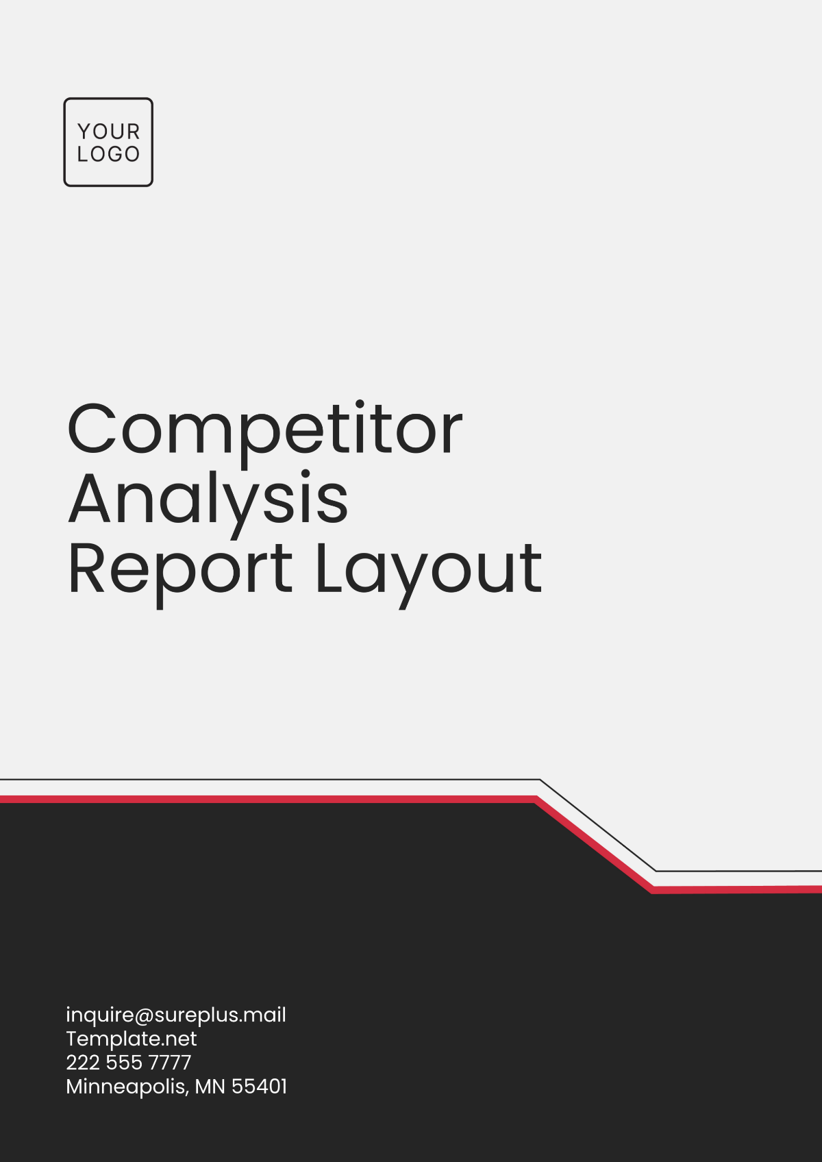 Competitor Analysis Report Layout - Edit Online & Download