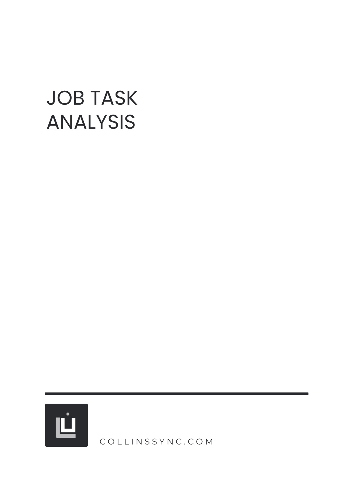 Job Task Analysis Template