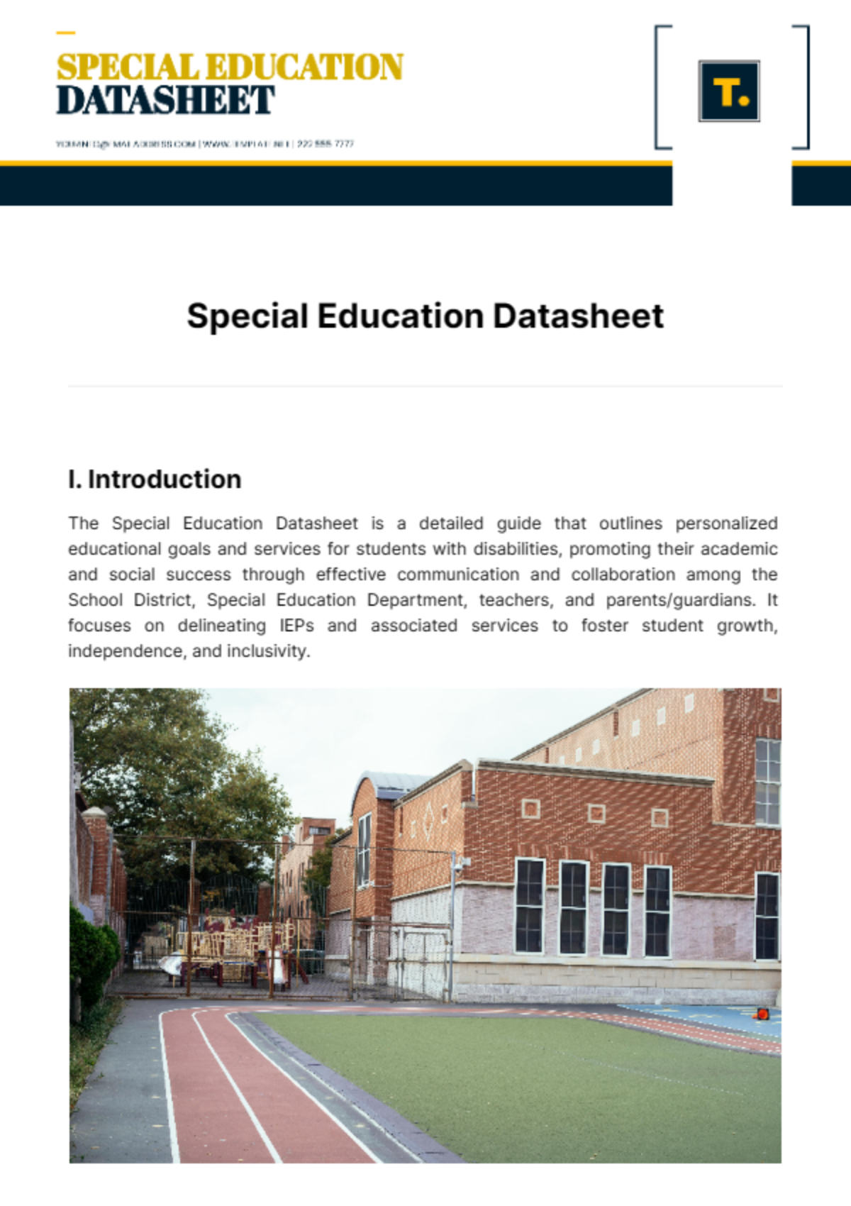 Special Education Datasheet Template - Edit Online & Download