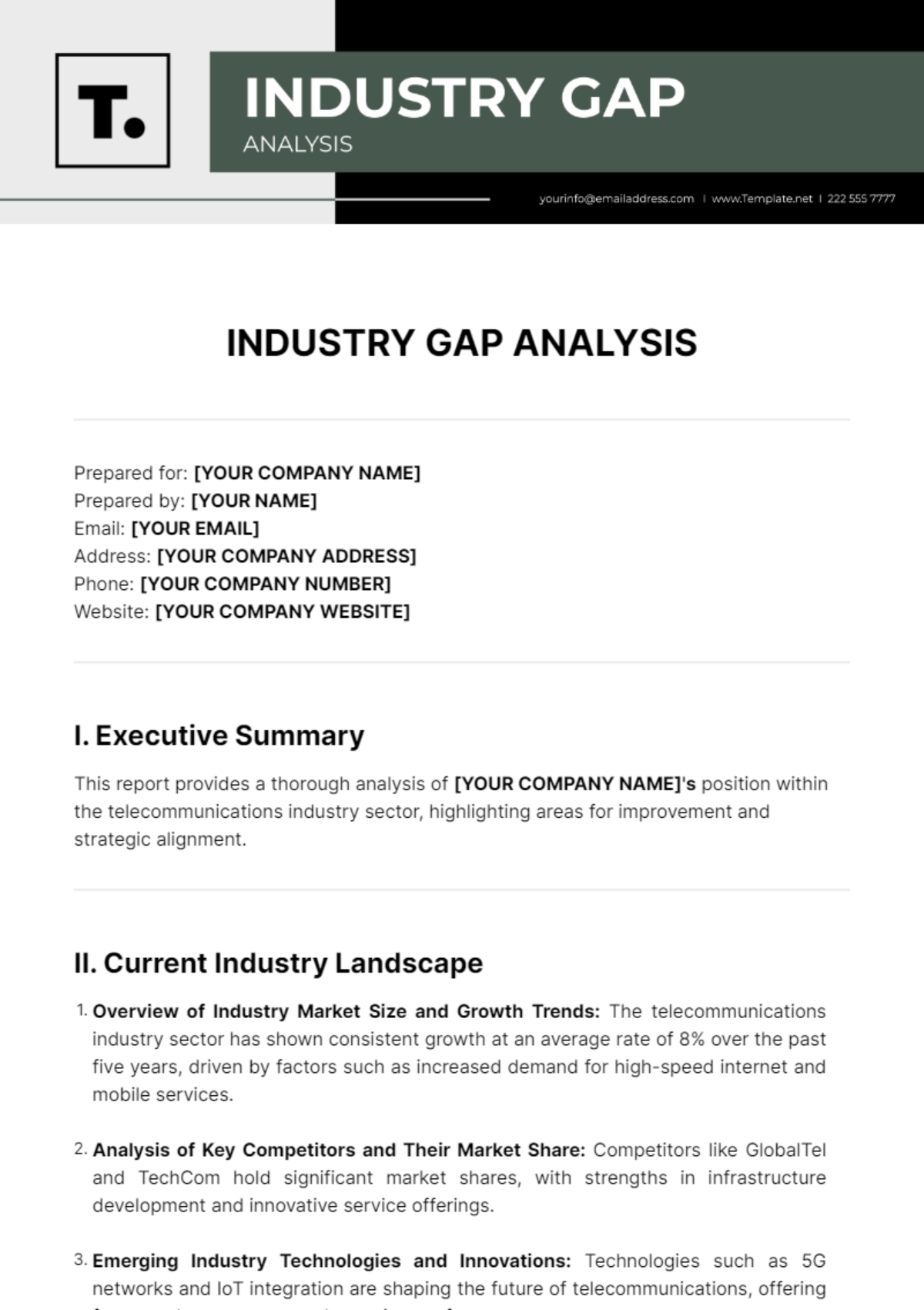 Industry Gap Analysis Template