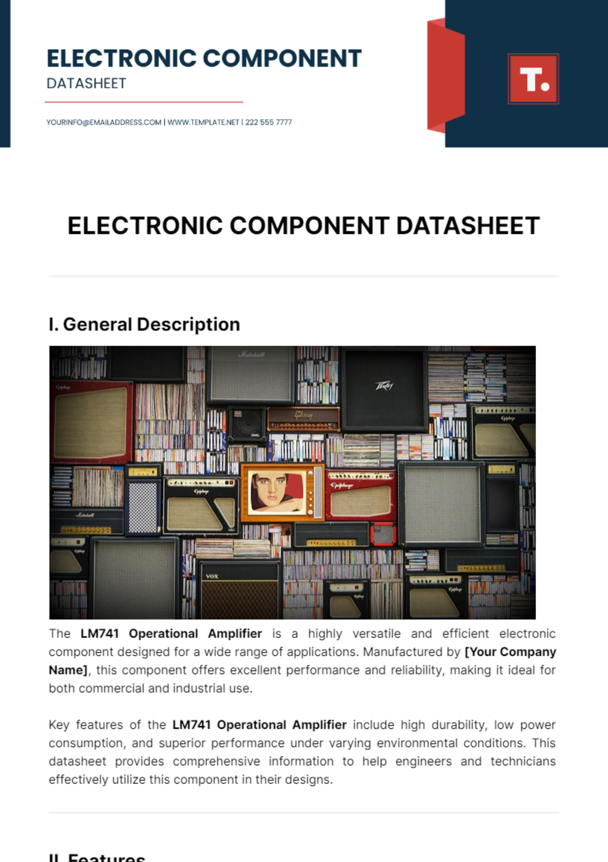 Electronic Component Datasheet Template - Edit Online & Download