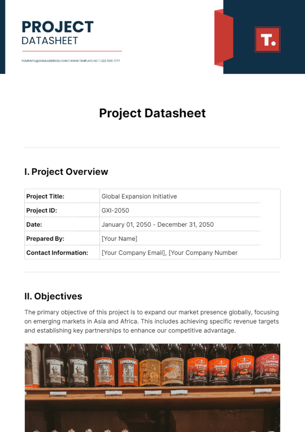 Project Datasheet Template - Edit Online & Download