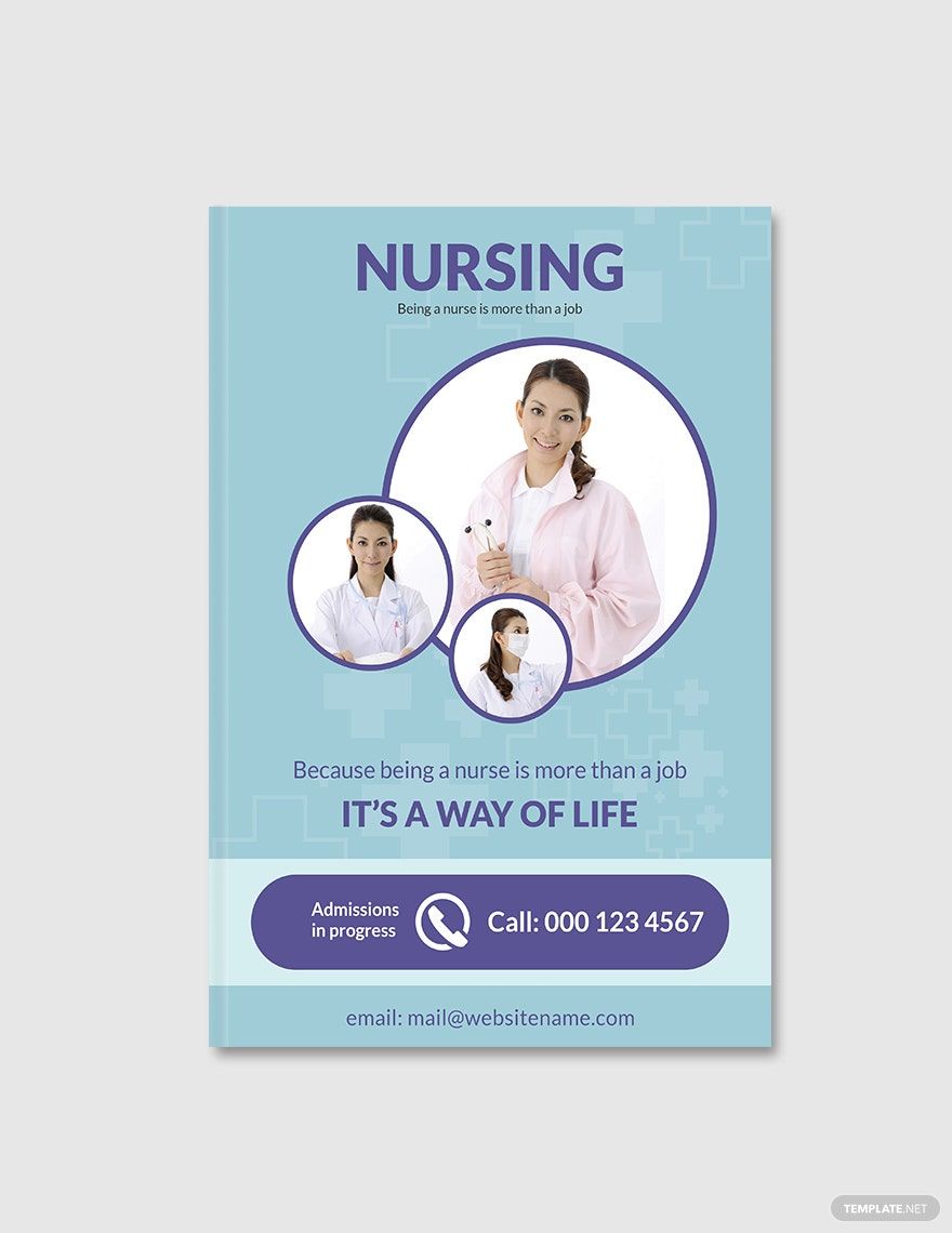 Nursing eBook Cover Page Template in PSD
