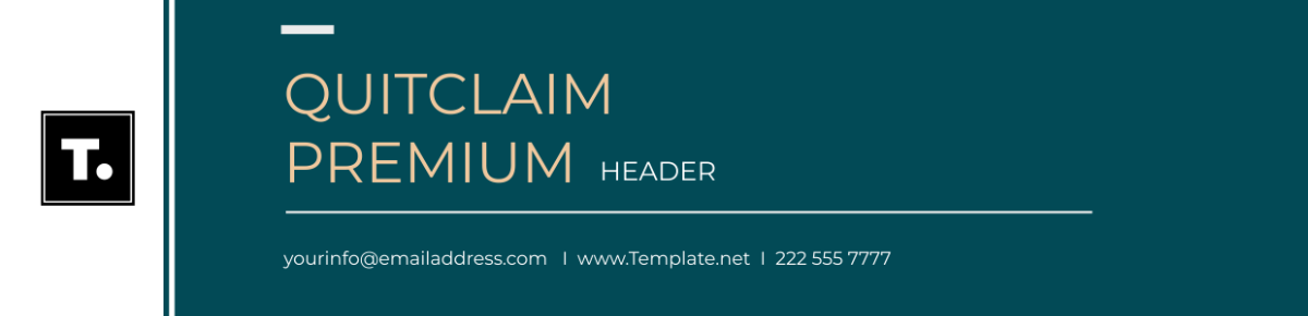 Free Quitclaim  Premium Header Template