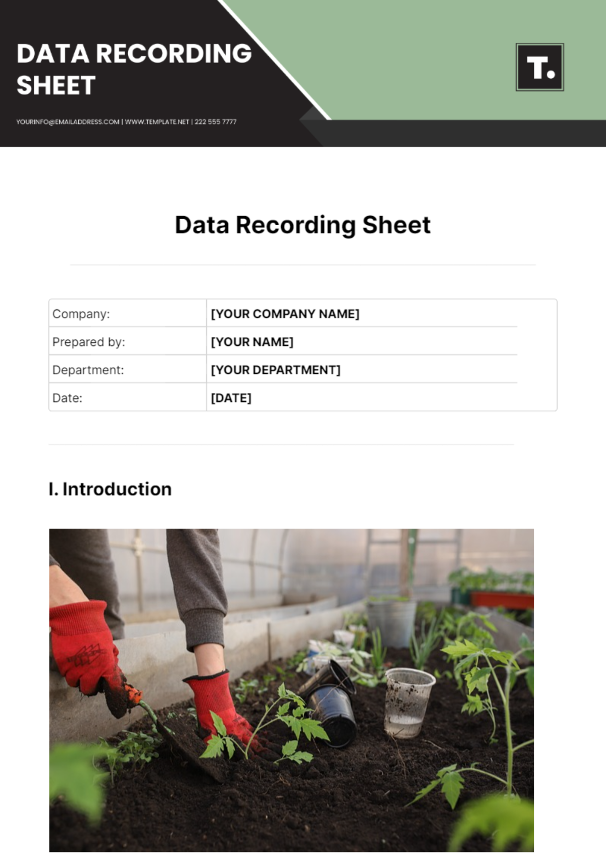 Data Recording Sheet Template - Edit Online & Download