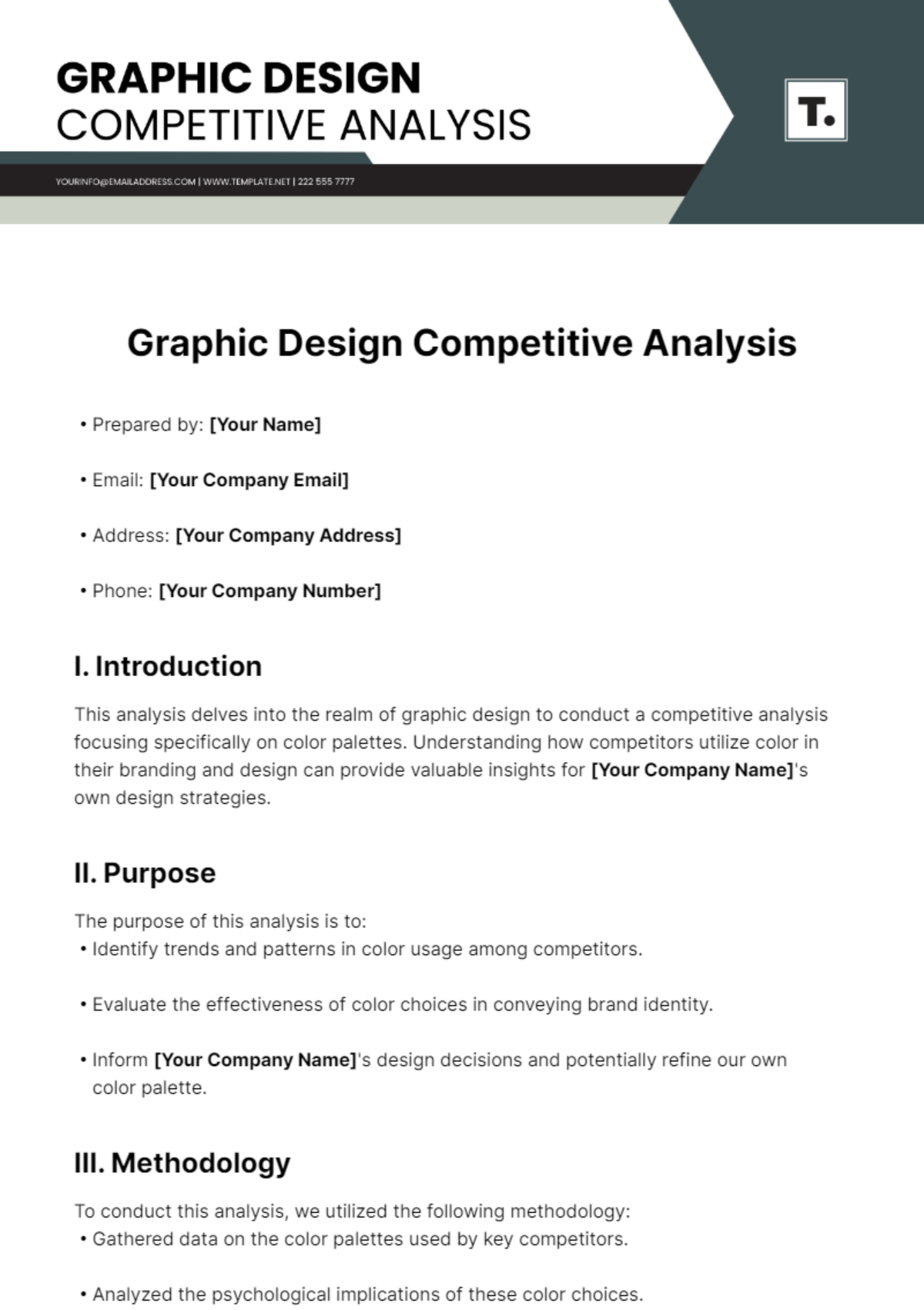Free Graphic Design Competitive Analysis Template