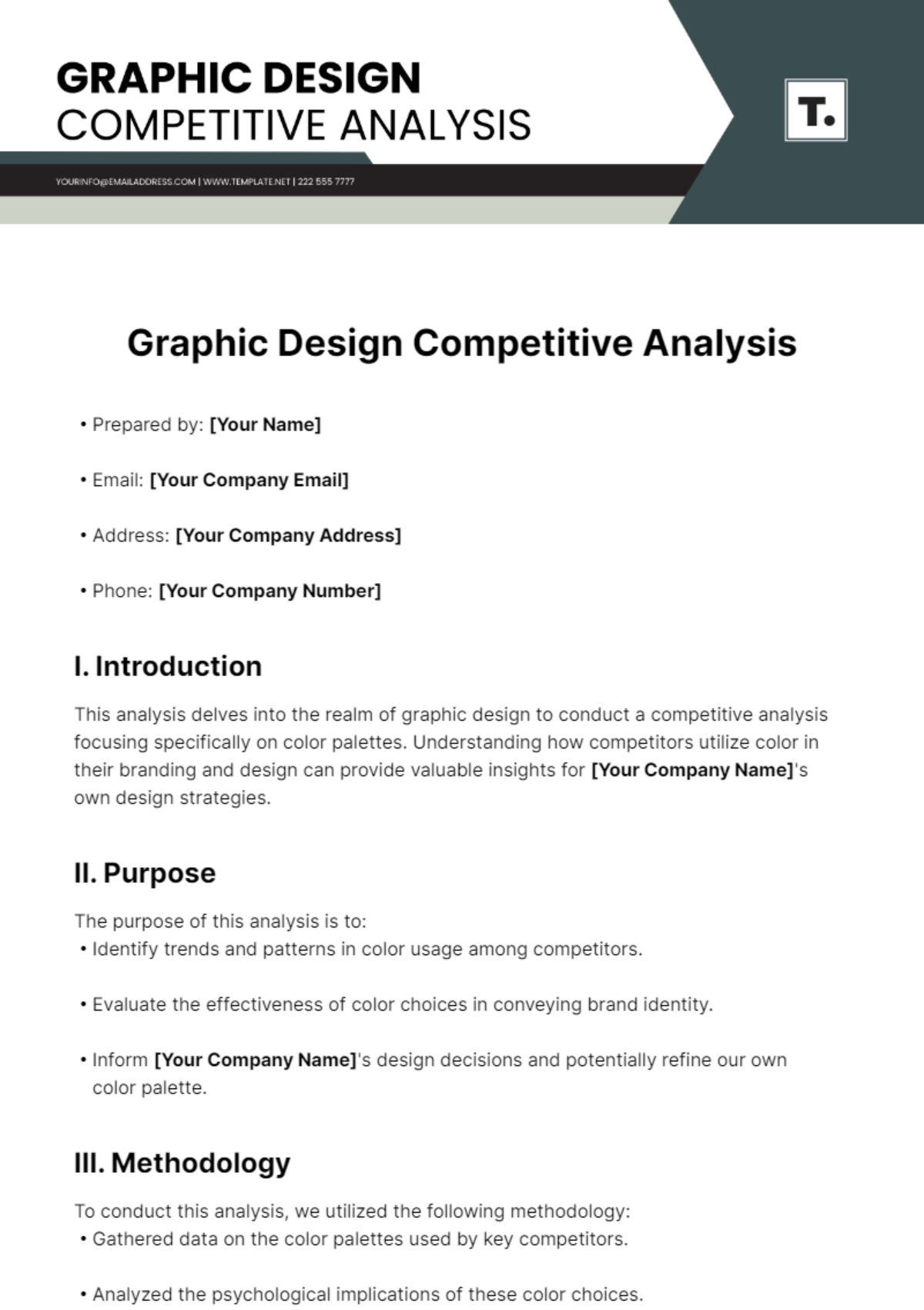 Graphic Design Competitive Analysis Template - Edit Online & Download