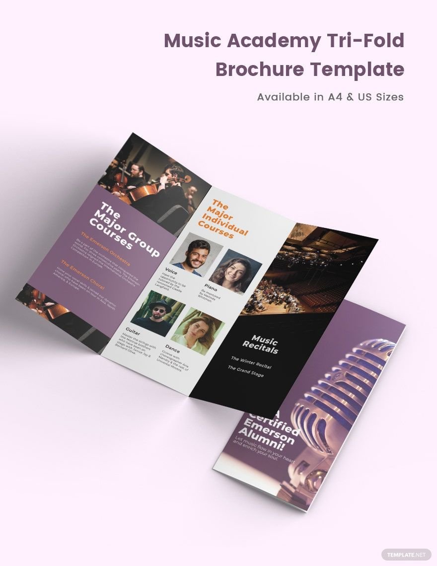 Music Academy Tri-Fold Brochure Template