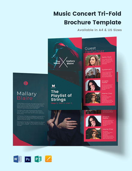 Download 25+ Music Brochure Templates - Word (DOC) | PSD | InDesign ...