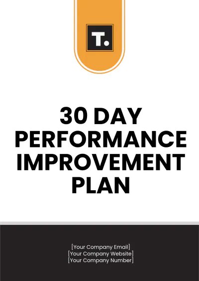 Free 30 Day Performance Improvement Plan Template to Edit Online