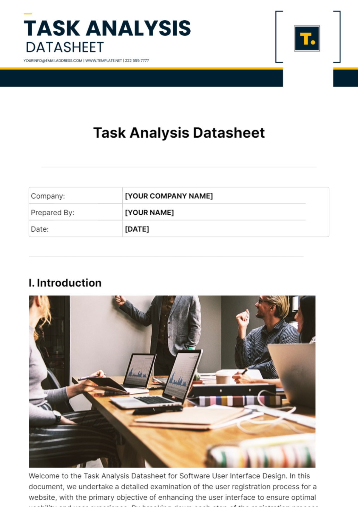 Task Analysis Datasheet Template - Edit Online & Download