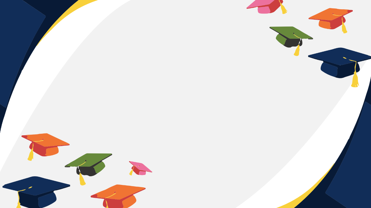 Colorful Graduation Cap Background