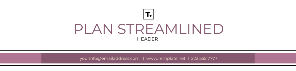 Free Plan Streamlined Header Template