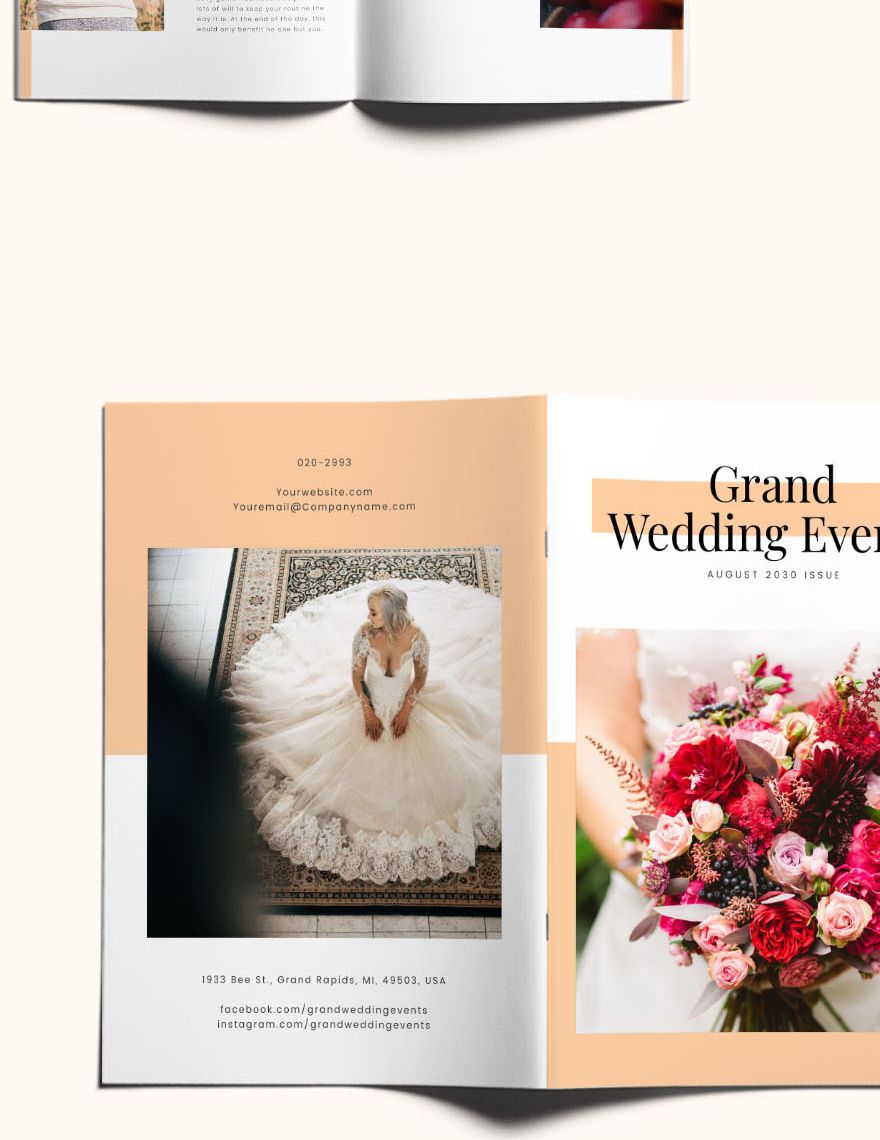Wedding Event Magazine Template