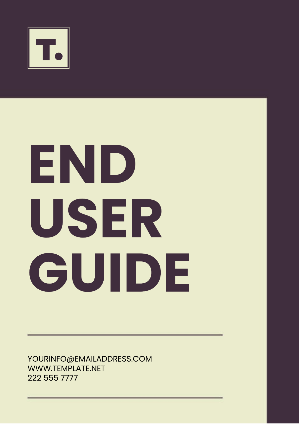 Free End User Guide Template