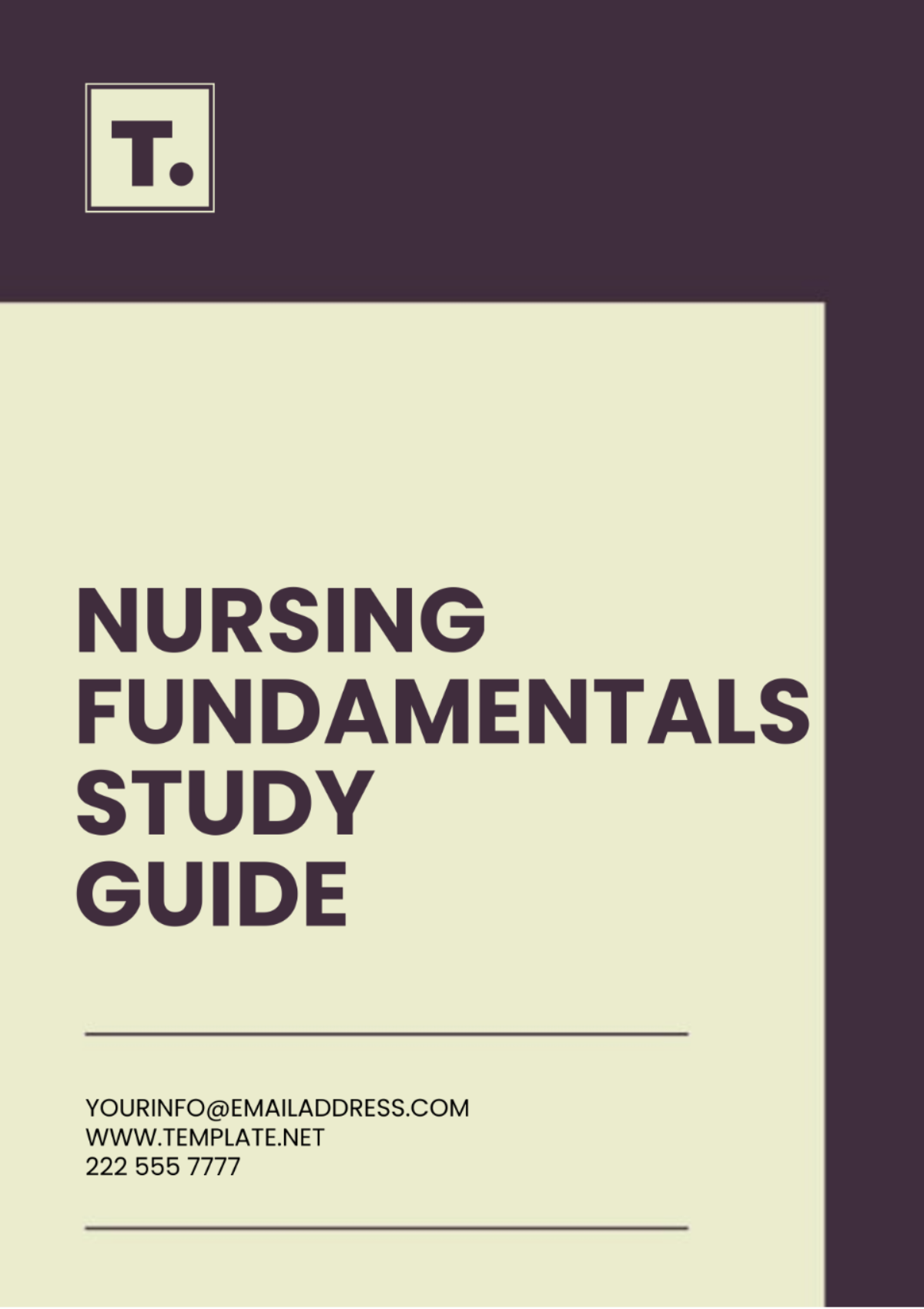 Nursing Fundamentals Study Guide Template