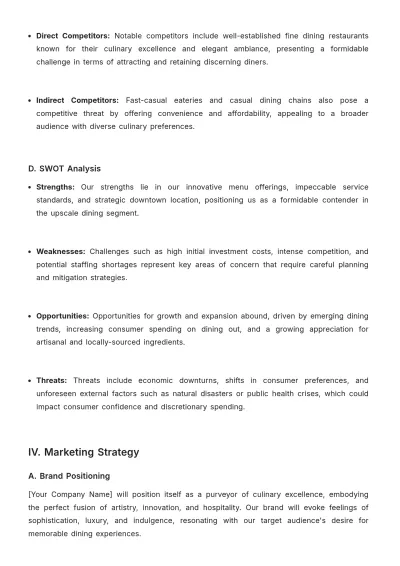 Free Restaurant Project Proposal Template to Edit Online