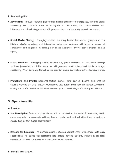 Free Restaurant Project Proposal Template to Edit Online