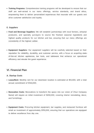 Free Restaurant Project Proposal Template to Edit Online