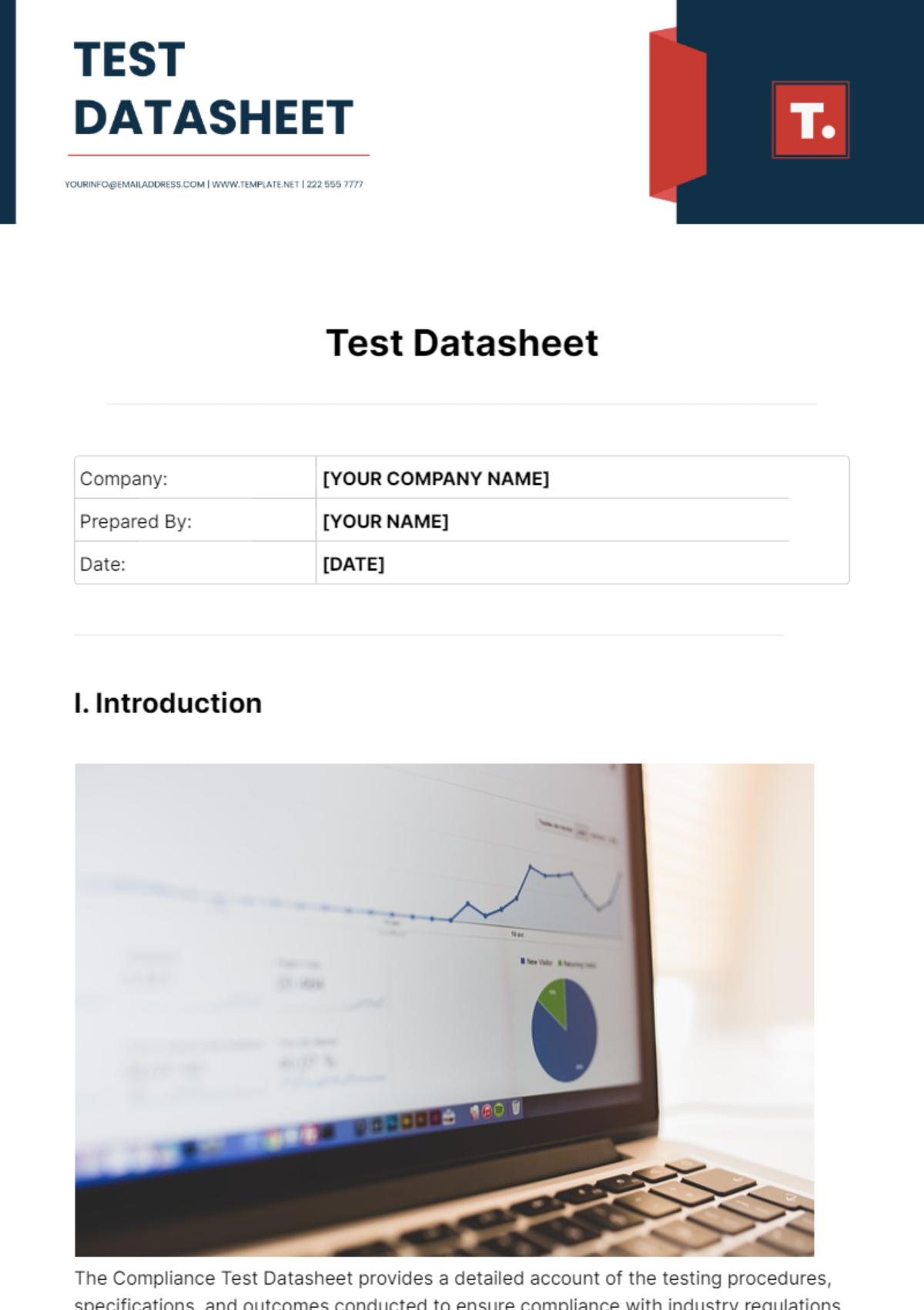 Test Datasheet Template - Edit Online & Download