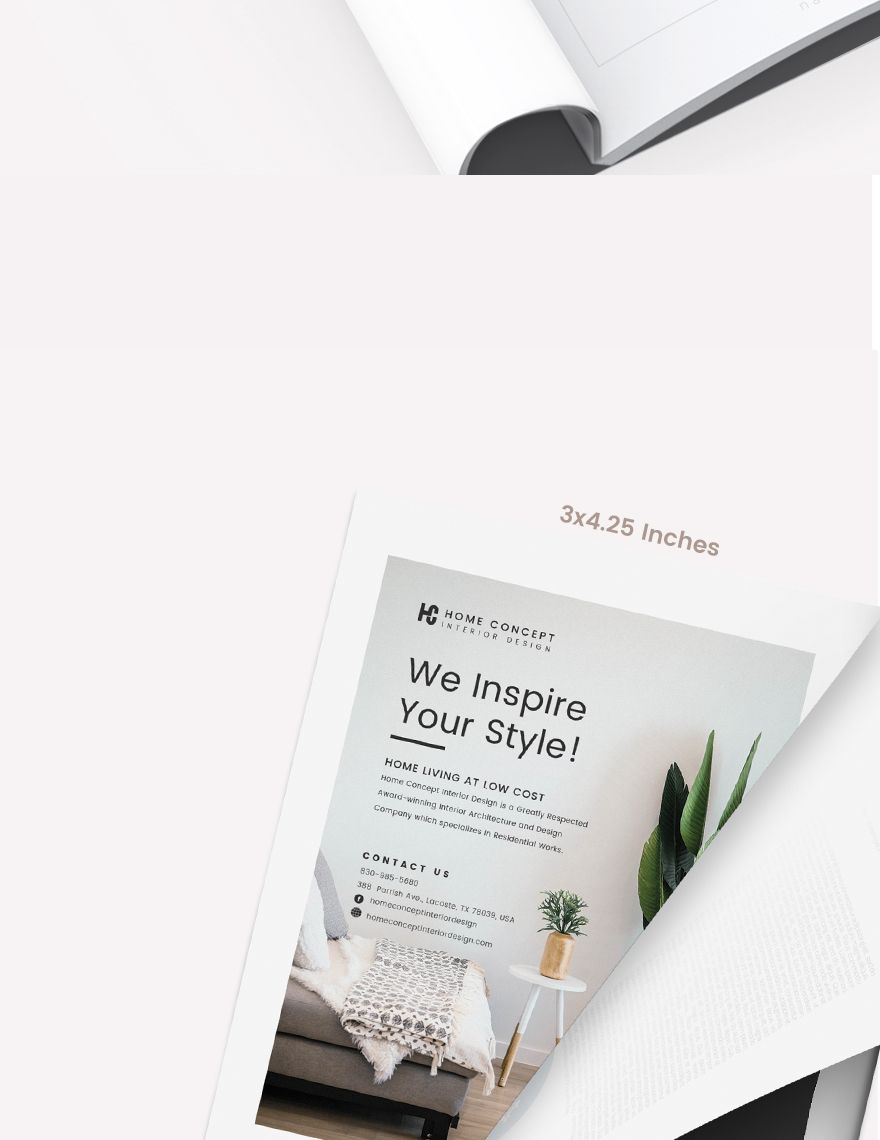 Home And Design Magazine Ads Template