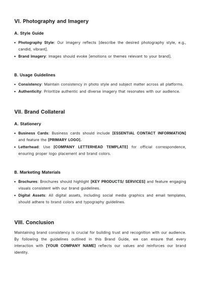 Free Brand Guide Template to Edit Online