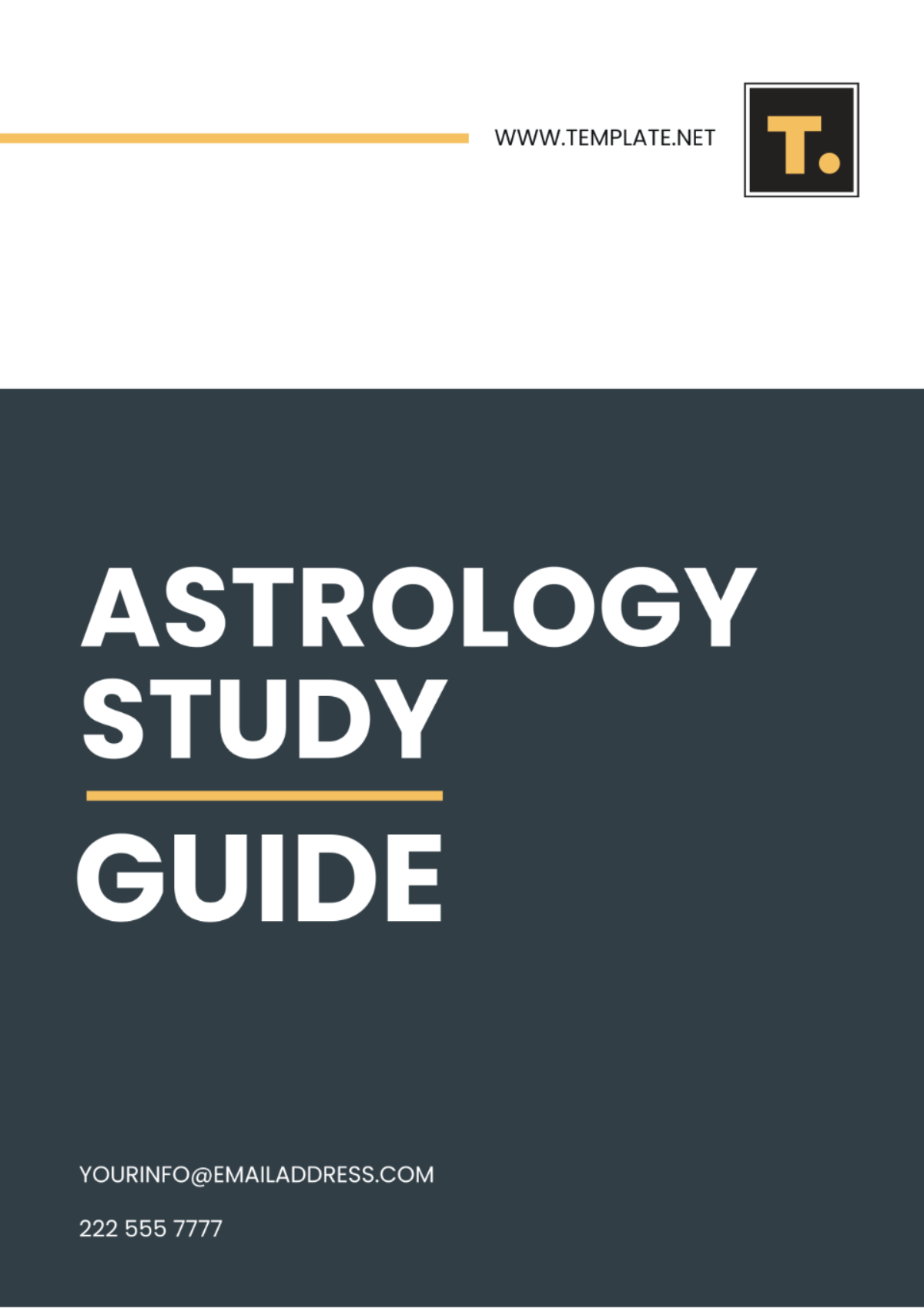 Free Astrology Study Guide Template