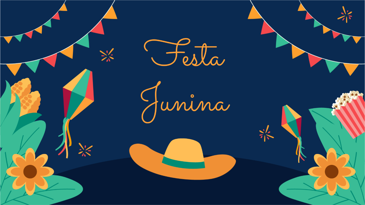 Free Festa Junina Party Background Template