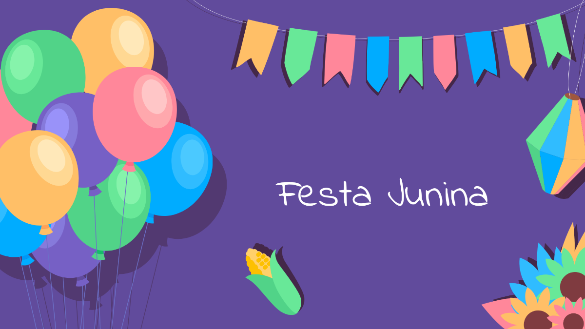 Free Festa Junina with Balloons Background Template