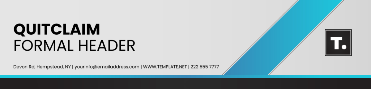 Quitclaim Formal Header Template - Edit Online & Download