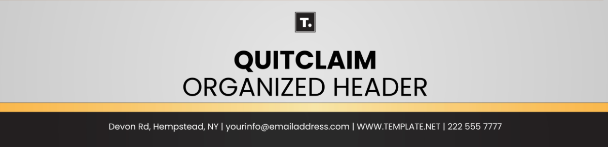 Quitclaim Organized Header Template - Edit Online & Download