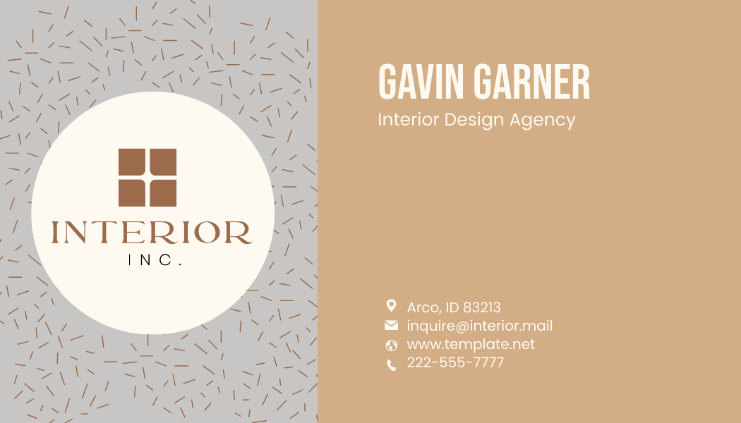 Interior Design Agency Business Card