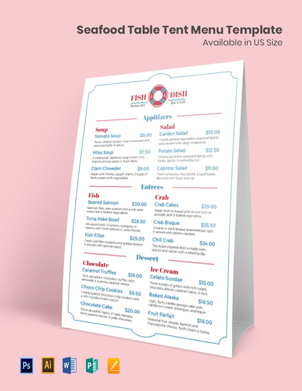 FREE Seafood Menu Template Download In Word Google Docs Excel PDF 