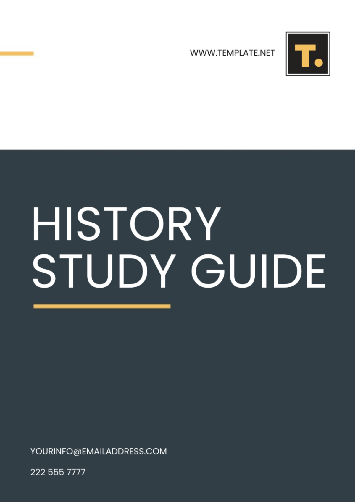 Free History Study Guide Template