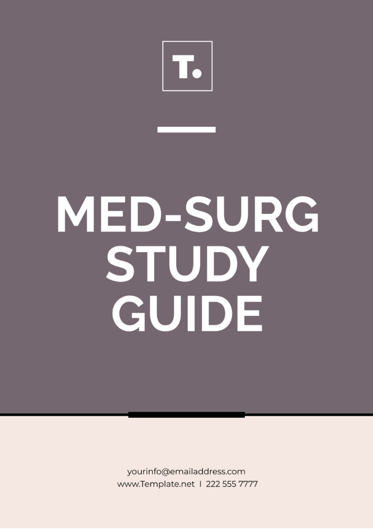 Free Med-Surg Study Guide Template