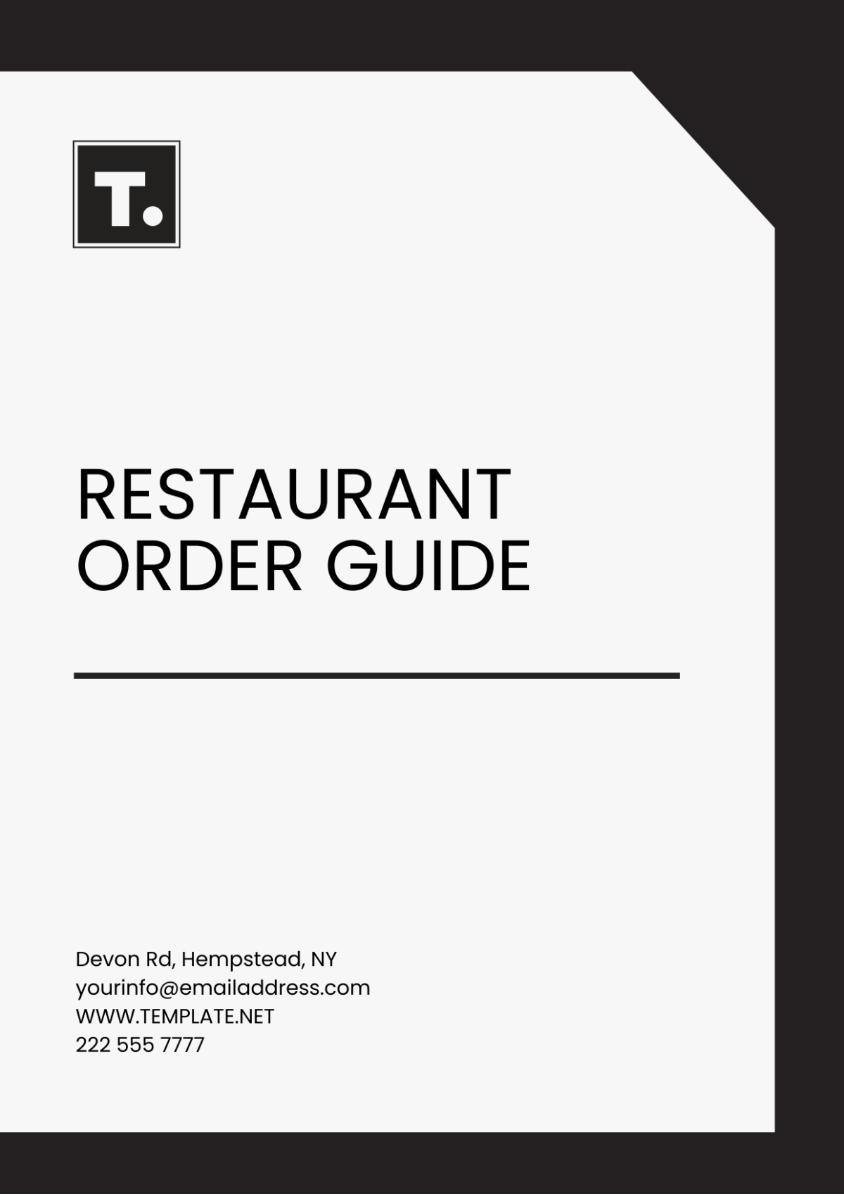 Restaurant Order Guide Template