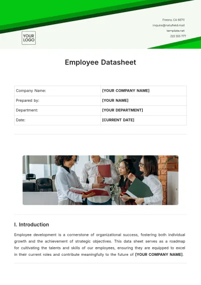 Free Employee Datasheet Template to Edit Online