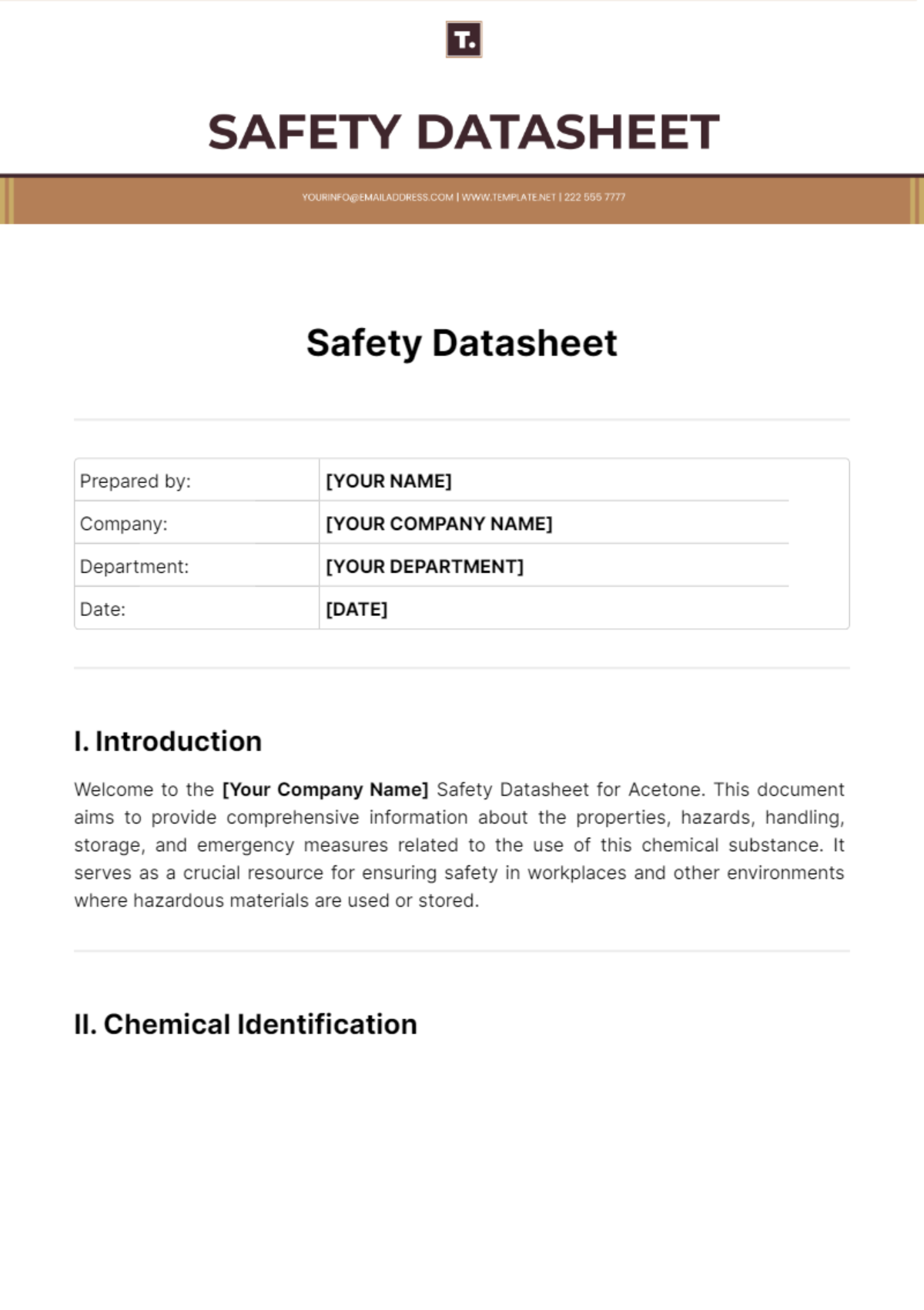 Safety Datasheet Template - Edit Online & Download