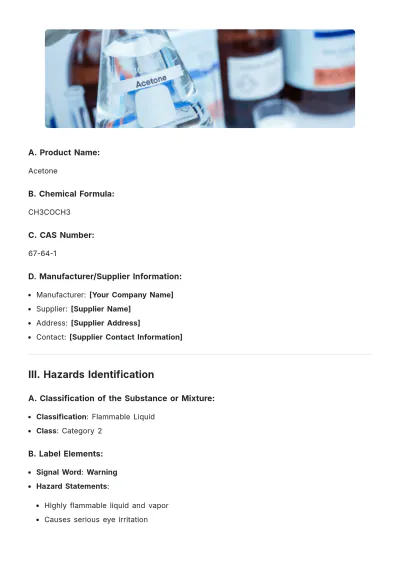Free Safety Datasheet Template to Edit Online