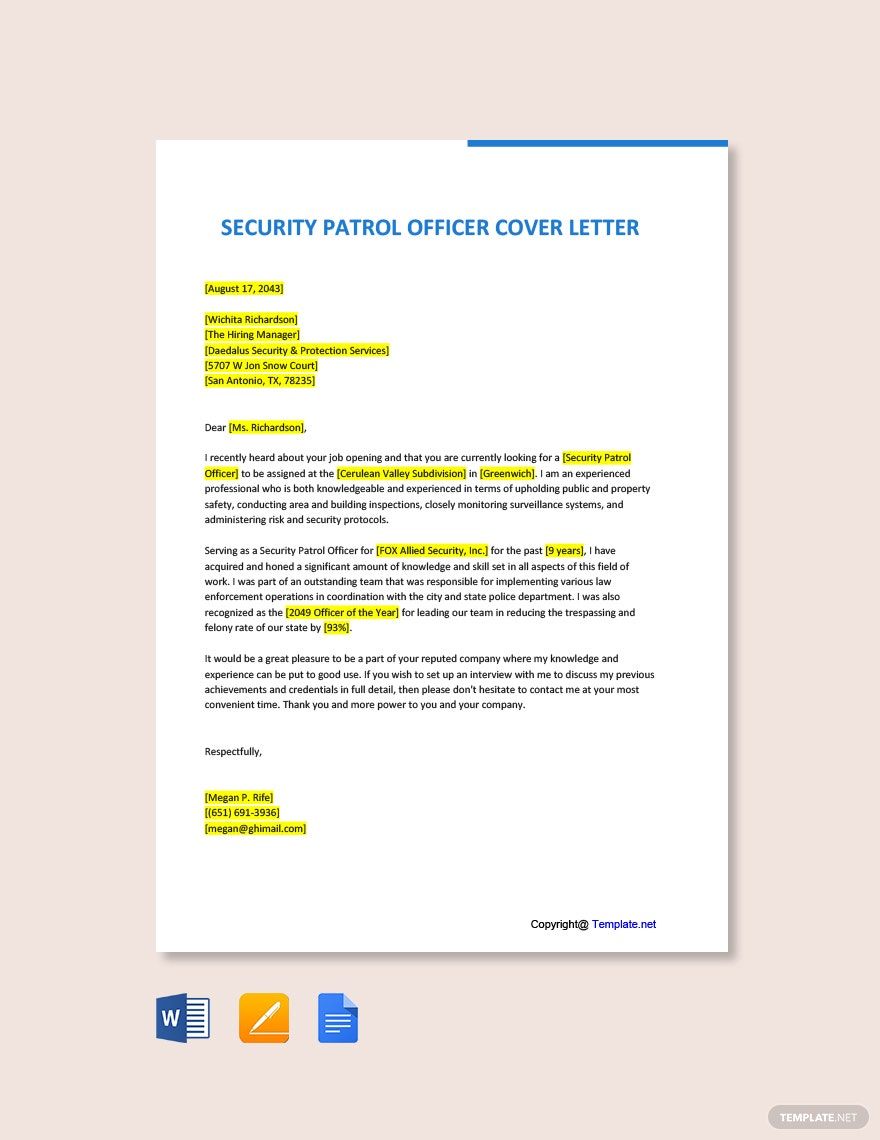 cover letter health and safety officer