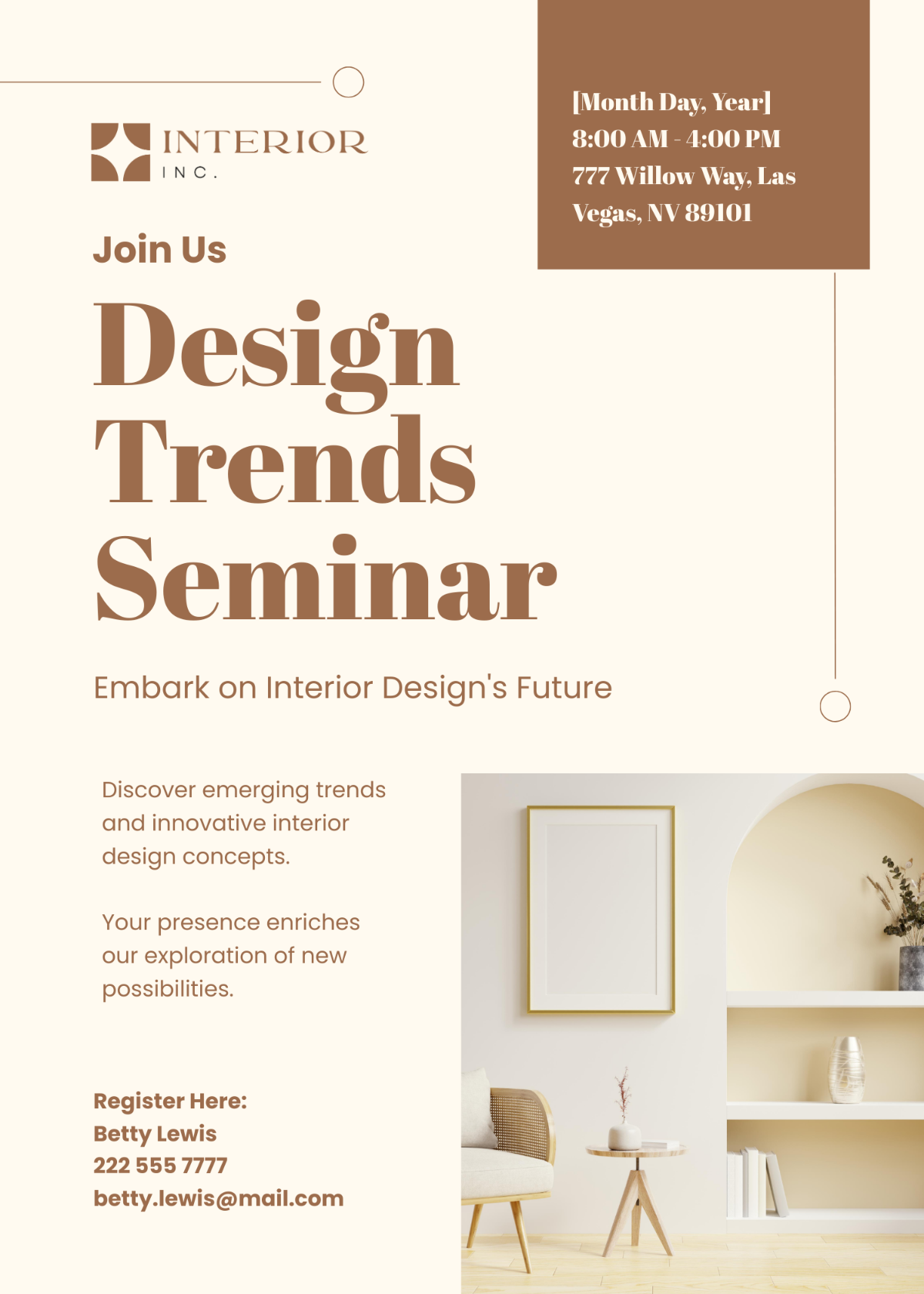 Interior Design Seminar Invitation