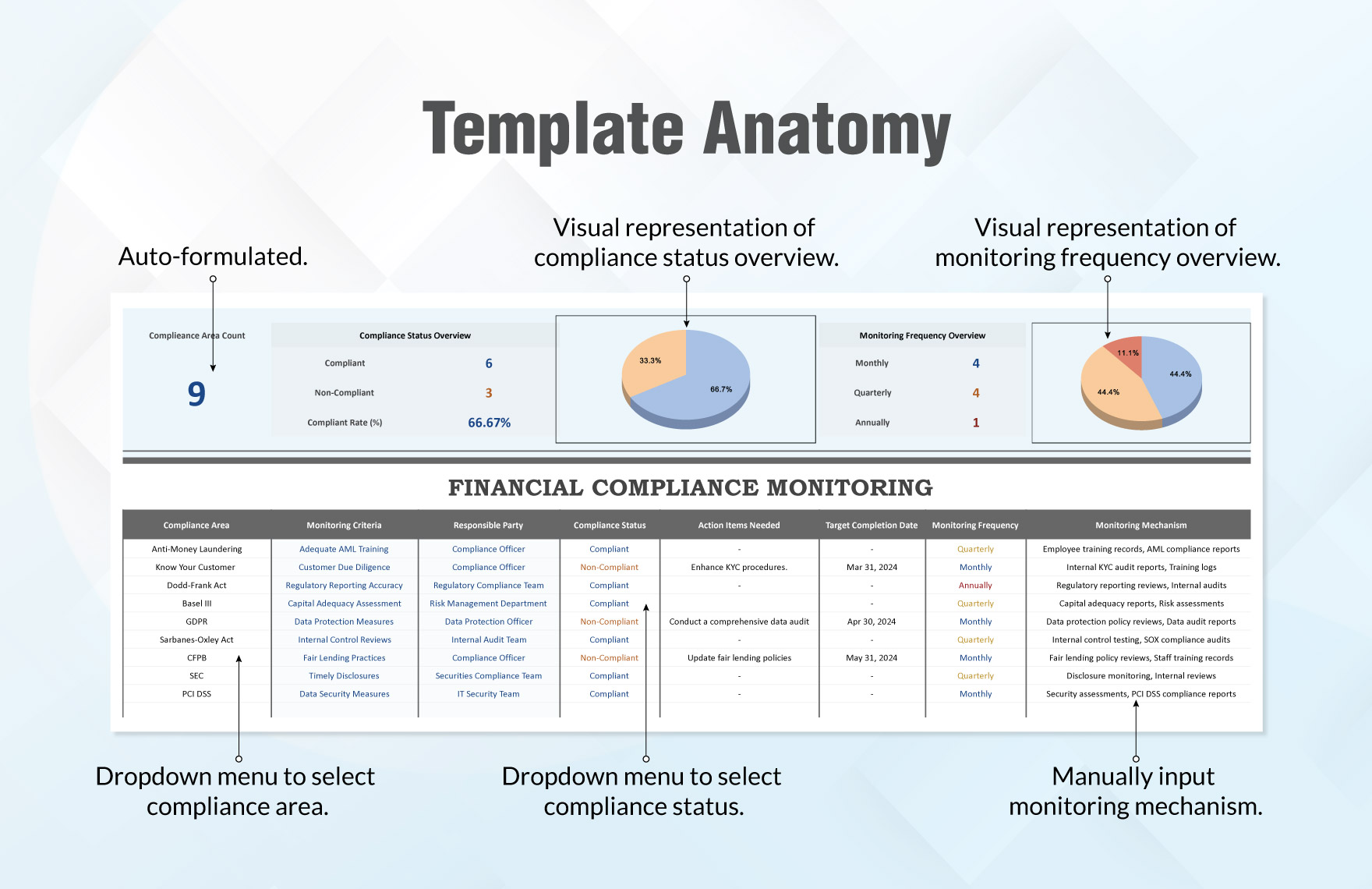 Financial Compliance Monitoring Template