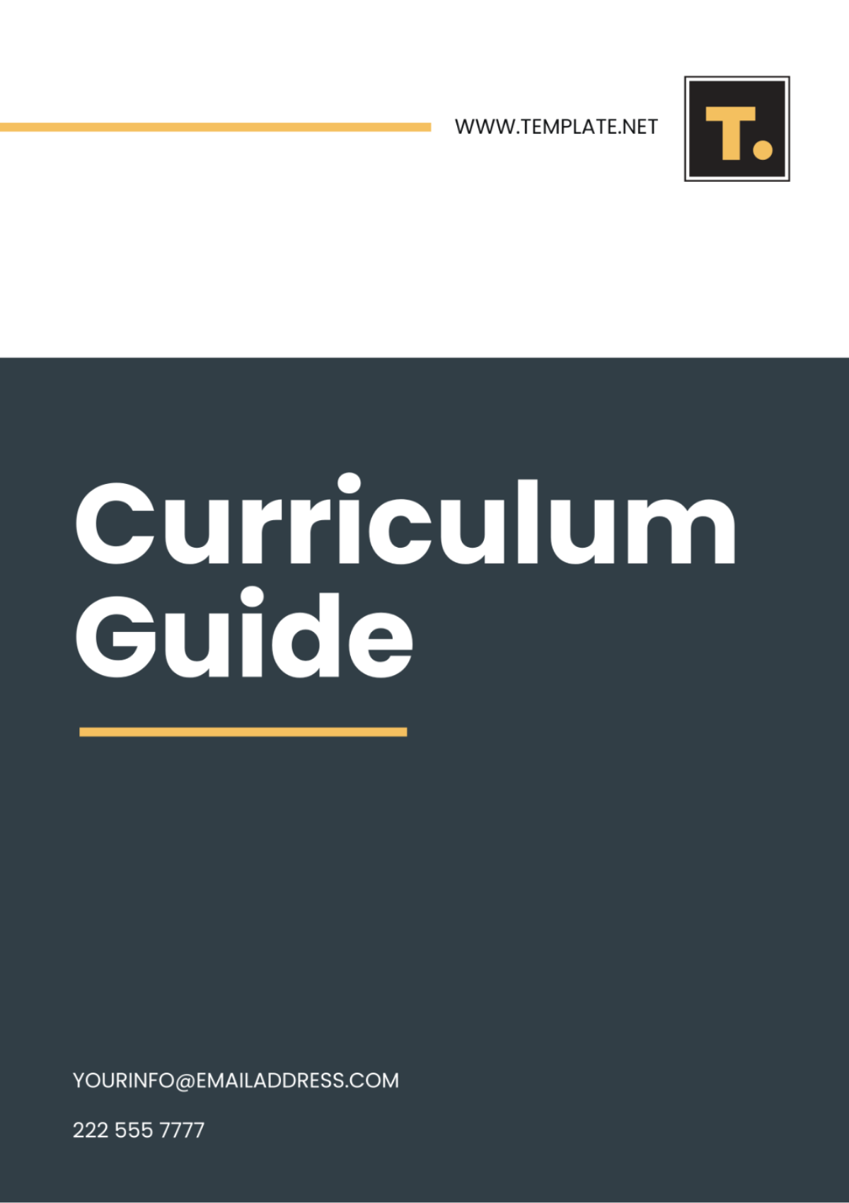 Free Curriculum Guide Template