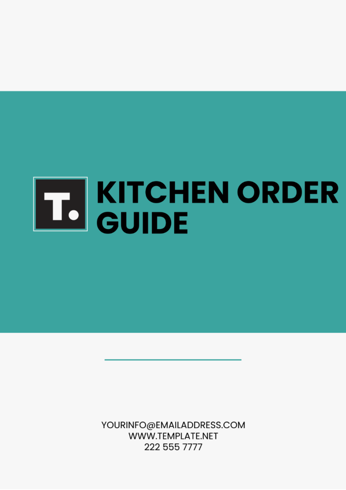 Free Kitchen Order Guide Template