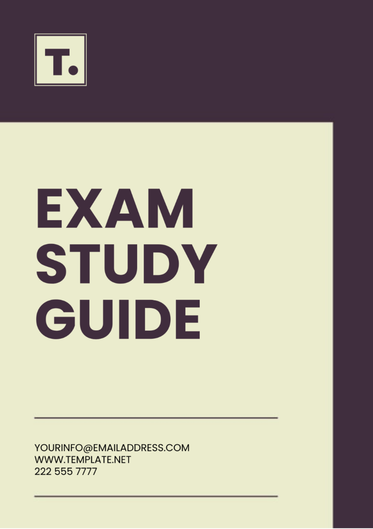 Free Exam Study Guide Template