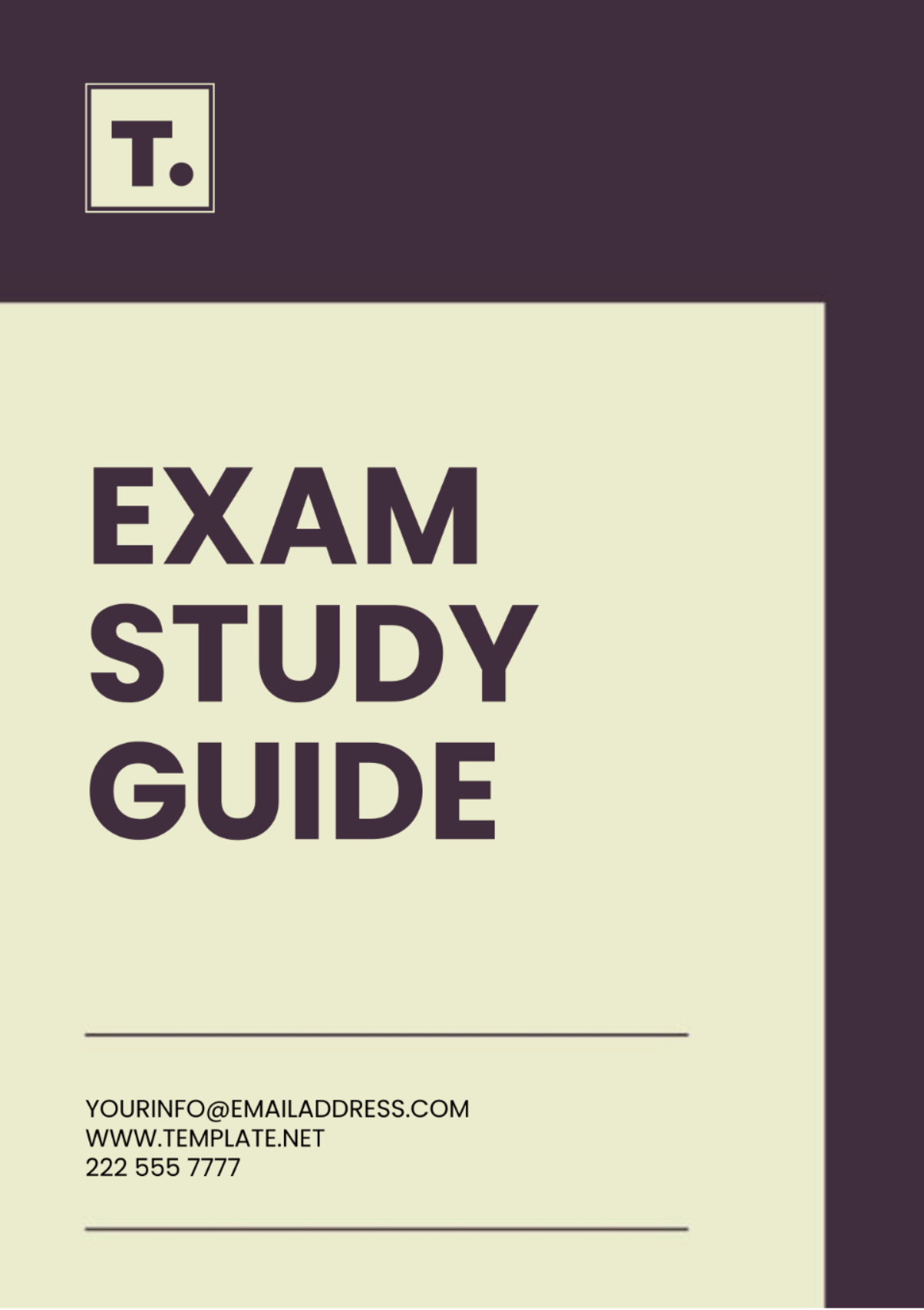 Exam Study Guide Template